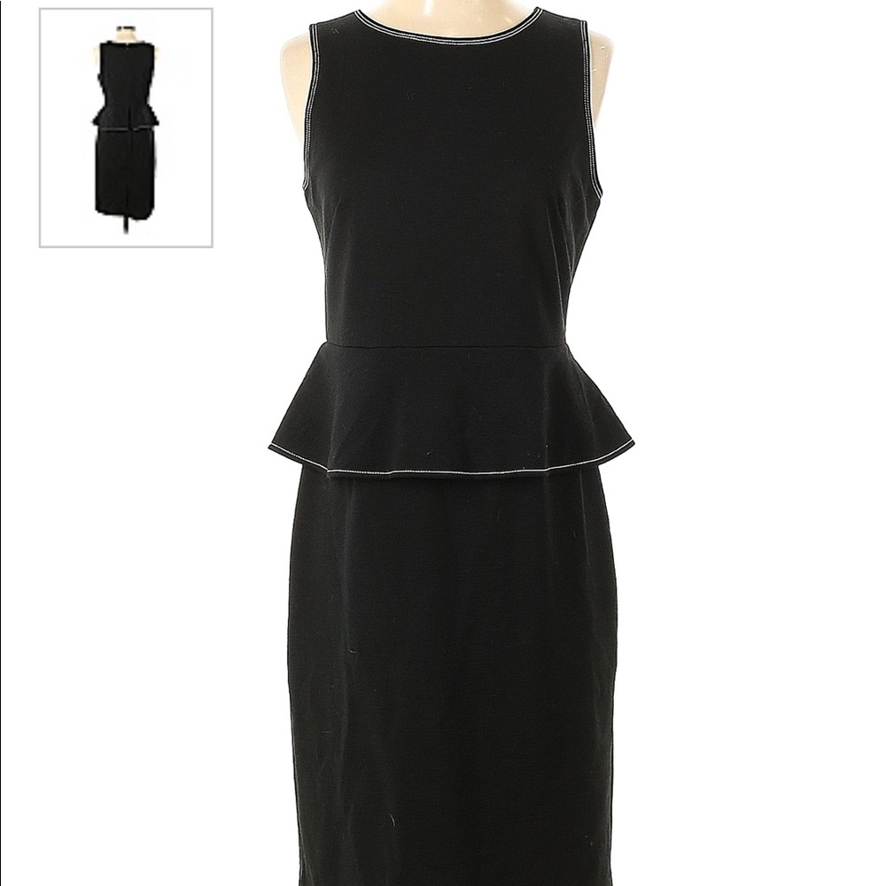 Ann Taylor Black Dress with Frill